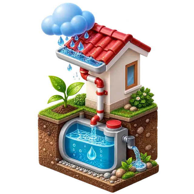 SNN Kudlu rainwater collection tank, recharge pit and reuse pipework