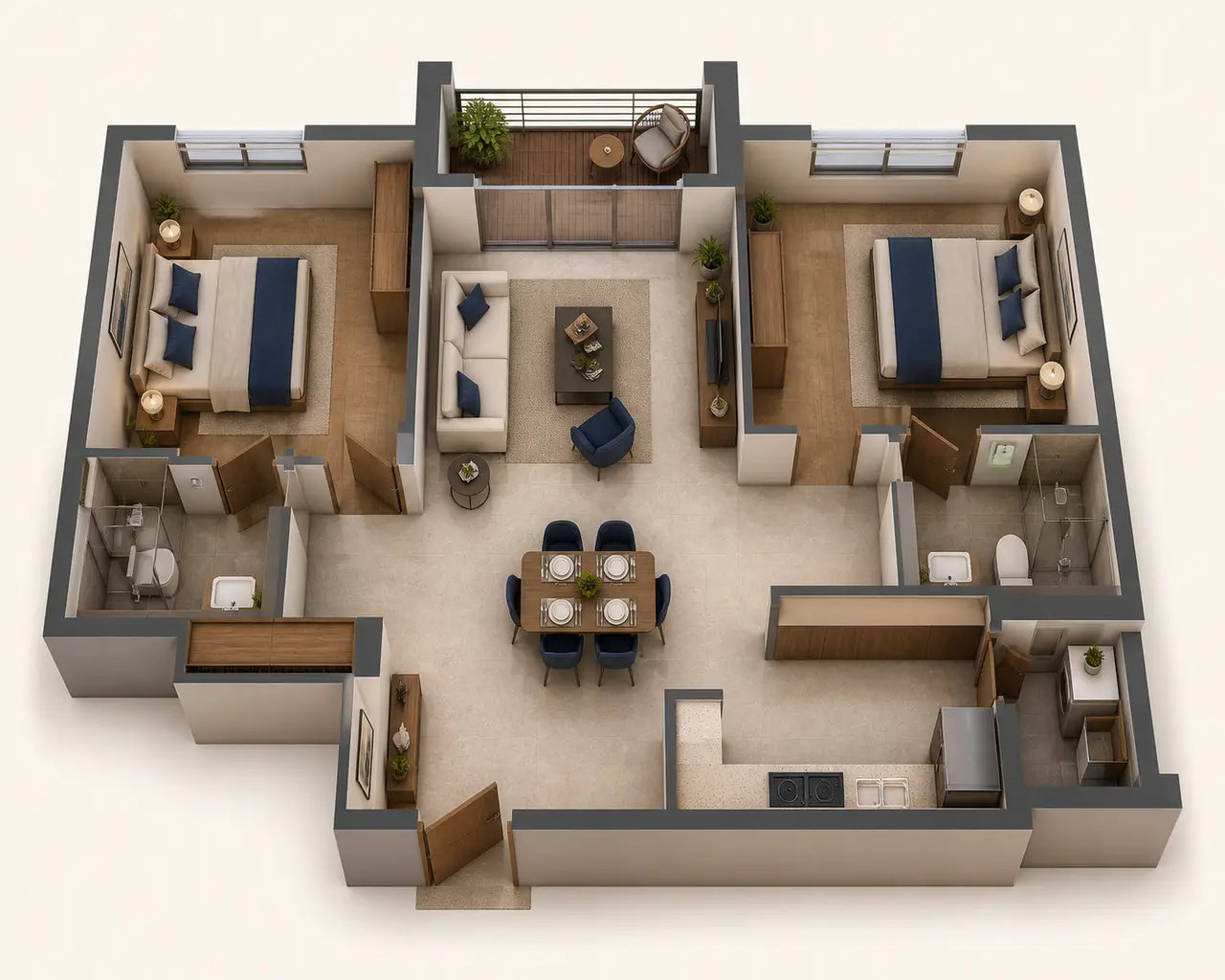 SNN Kudlu 2 BHK floor plan image